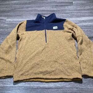 The North Face Men's Zip Up Sweater - Navy and Tan